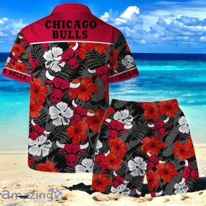 Chicago Bulls NBA Team Logo Hawaiian Shirt And Short Vintage Pattern Product Photo 2