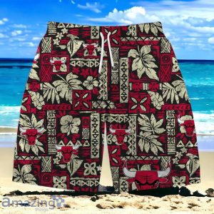 Chicago Bulls Team Logo Pattern Classic Hawaiian Shirt And Short Product Photo 3