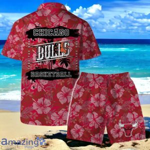 Chicago Bulls Team Logo Pattern Retro Hawaiian Shirt And Short Product Photo 2
