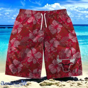 Chicago Bulls Team Logo Pattern Retro Hawaiian Shirt And Short Product Photo 3