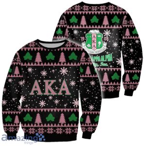 Christmas Aka Sorority Black Sweatshirt Sweater Gift For Men And Women Product Photo 2