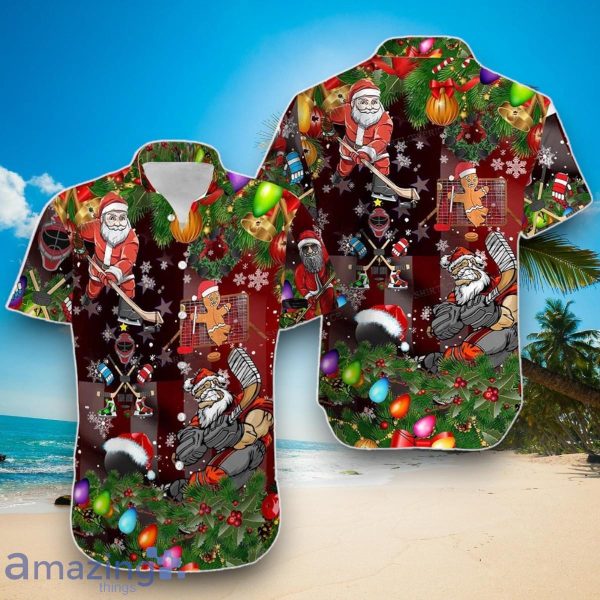Christmas Come On Play Hockey Hawaiian Shirt Impressive Gift For Men And Women Product Photo 1