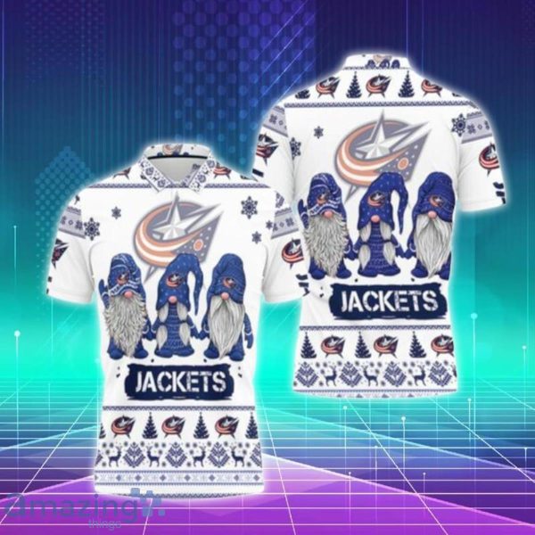 Christmas Gnomes Columbus Blue Jackets Ugly Sweat Christmas Polo Shirts Special Gift Product Photo 1