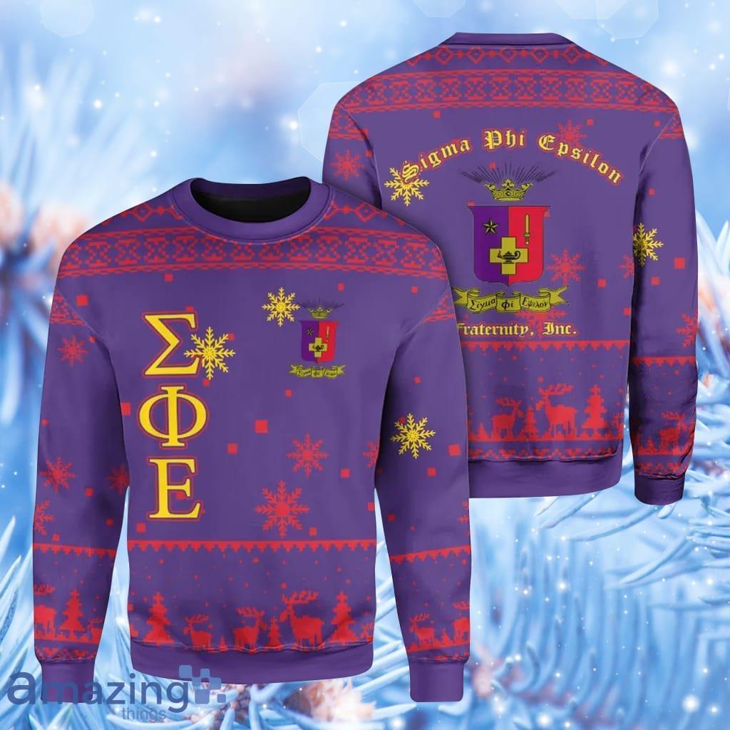 Christmas Letters Fraternity Sigma Phi Epsilon Sweatshirt Sweater Gift For Men And Women image Christmas Letters Fraternity Sigma Phi Epsilon Sweatshirt Sweater Gift For Men And Women Product Photo 1