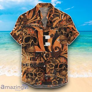 Cincinnati Bengals NFL Hawaiian Shirt Jungle Skull Unique Design For Fans Product Photo 1