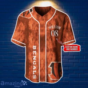 Cincinnati Bengals NFL Jersey Baseball Shirt Exclusive Custom Number & Name Gift For Fans Product Photo 2