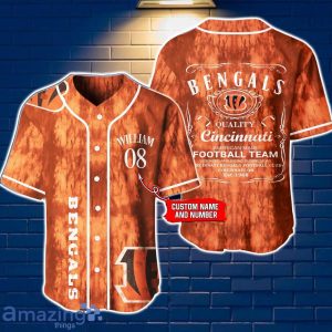 Cincinnati Bengals NFL Jersey Baseball Shirt Exclusive Custom Number & Name Gift For Fans Product Photo 1