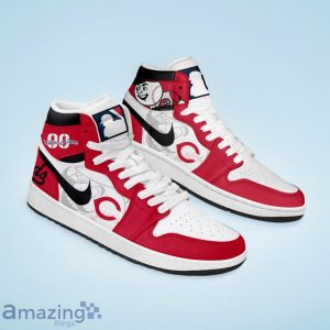 Cincinnati Reds MLB Air Jordan Hightop Custom Number & Name Trending Shoes Product Photo 2