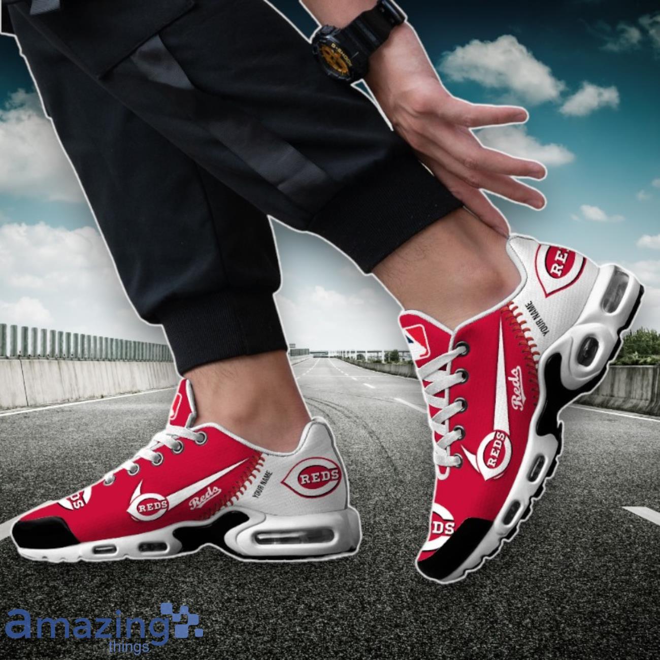 Cincinnati Reds MLB TN Sport Shoes Personalized Edition For Loyal Fans image Cincinnati Reds MLB TN Sport Shoes Personalized Edition For Loyal Fans Product Photo 3