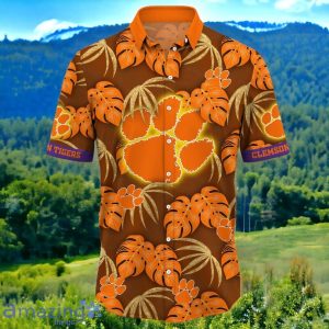 Clemson Tigers Hawaiian Shirt Impressive Gift Leafs Printed Product Photo 2