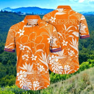Clemson Tigers Hawaiian Shirt Impressive Gift Tropical Flower Product Photo 1