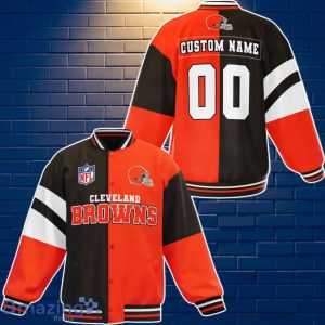 Clevel& Browns Baseball Jacket Custom Number & Name Youth Style For Fans Product Photo 1