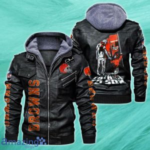 Cleveland Browns 2D Leather Jacket Style Gift Product Photo 2