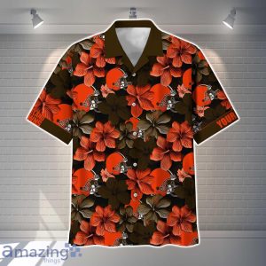Cleveland Browns NFL Flower Hawaiian Shirt Custom Name Gift Ideas For Men Women image Cleveland Browns NFL Flower Hawaiian Shirt Custom Name Gift Ideas For Men Women Product Photo 2