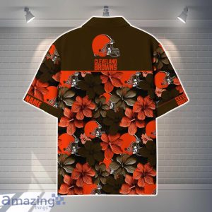 Cleveland Browns NFL Flower Hawaiian Shirt Custom Name Gift Ideas For Men Women image Cleveland Browns NFL Flower Hawaiian Shirt Custom Name Gift Ideas For Men Women Product Photo 3