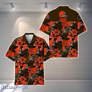 Cleveland Browns NFL Flower Hawaiian Shirt Custom Name Gift Ideas For Men Women Product Photo 1