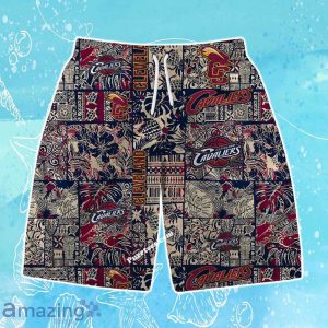 Cleveland Cavaliers NBA Logo Vintage Floral Pattern Hawaiian Shirt & Short Product Photo 3