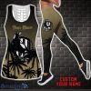 Collingwood Magpies AFL Combo Hollow Tank Top and Leggings Custom Name Gift For Women