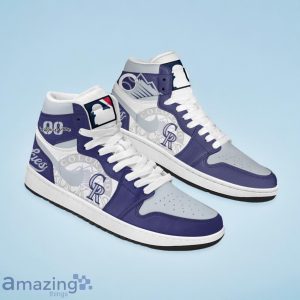 Colorado Rockies MLB Air Jordan Hightop Custom Number & Name Trending Shoes Product Photo 2