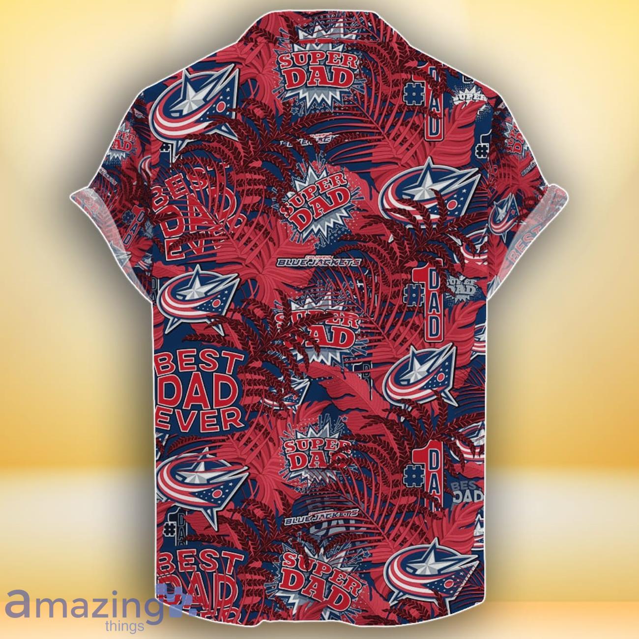 Columbus Blue Jackets NFL Hawaiian Shirt Special Gift For Father's Days image Columbus Blue Jackets NFL Hawaiian Shirt Special Gift For Father's Days