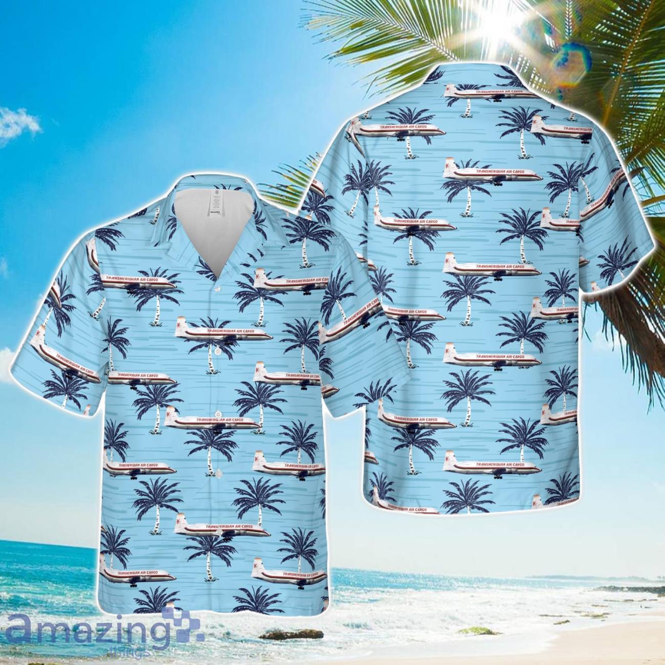 Conroy CL 44 0 Skymonster Transmeridian Air Cargo Hawaiian Shirt Aloha Beach Shirt image Conroy CL-44-0 Skymonster Transmeridian Air Cargo Hawaiian Shirt Aloha Beach Shirt Product Photo 1