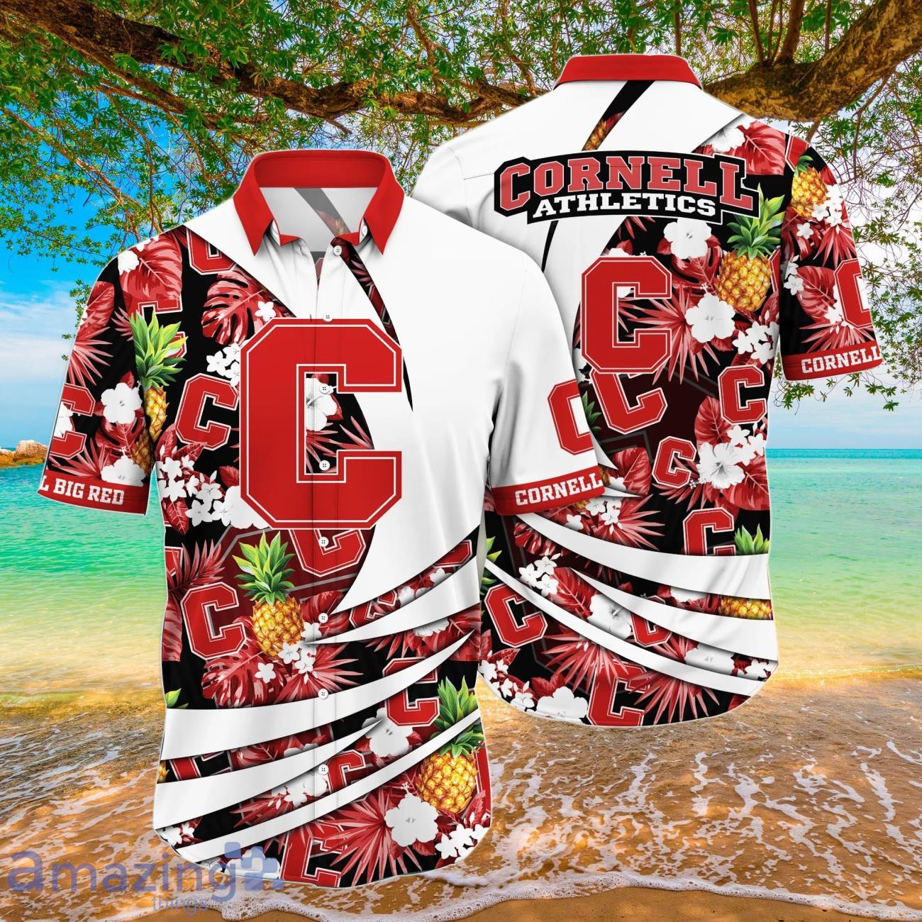 Cornell Big Red NCAA3 Pineapple Tropical Flower Style Hawaiian Shirt Unique Summer Gift image Cornell Big Red NCAA3 Pineapple Tropical Flower Style Hawaiian Shirt Unique Summer Gift Product Photo 1