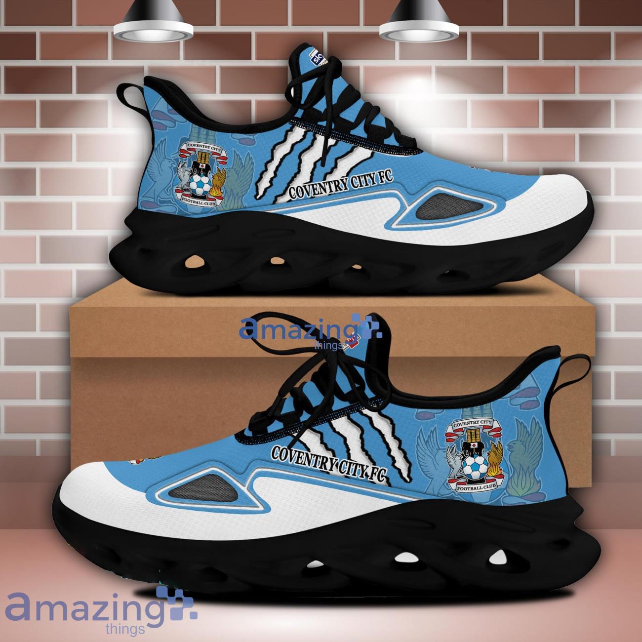Coventry City F.C Max Soul Shoes Wolf Scratches Designs New Sneakers For Men And Women image Coventry City F.C Max Soul Shoes Wolf Scratches Designs New Sneakers For Men And Women Product Photo 4