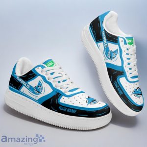 Cronulla-Sutherland Sharks NRL Air Force Shoes Sneaker Gift For Fans Custom Name Product Photo 2