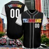 Custom Black White-Gold Authentic Custom Name & Number Baseball Jersey Shirt Style Gift
