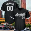 Custom Black White-Gray Authentic Throwback Rib-Knit Custom Name & Number Baseball Jersey Shirt Style Gift