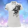 Custom Name Golf Ball Pattern White Polo Shirt, Gifts For Golf Lovers