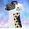 Custom Name Golf Skull Argyle Pattern Golf Tournament Polo Shirt
