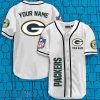 Custom Name Green Bay Packers White Baseball Jersey Shirt Best Gift For Men And Women