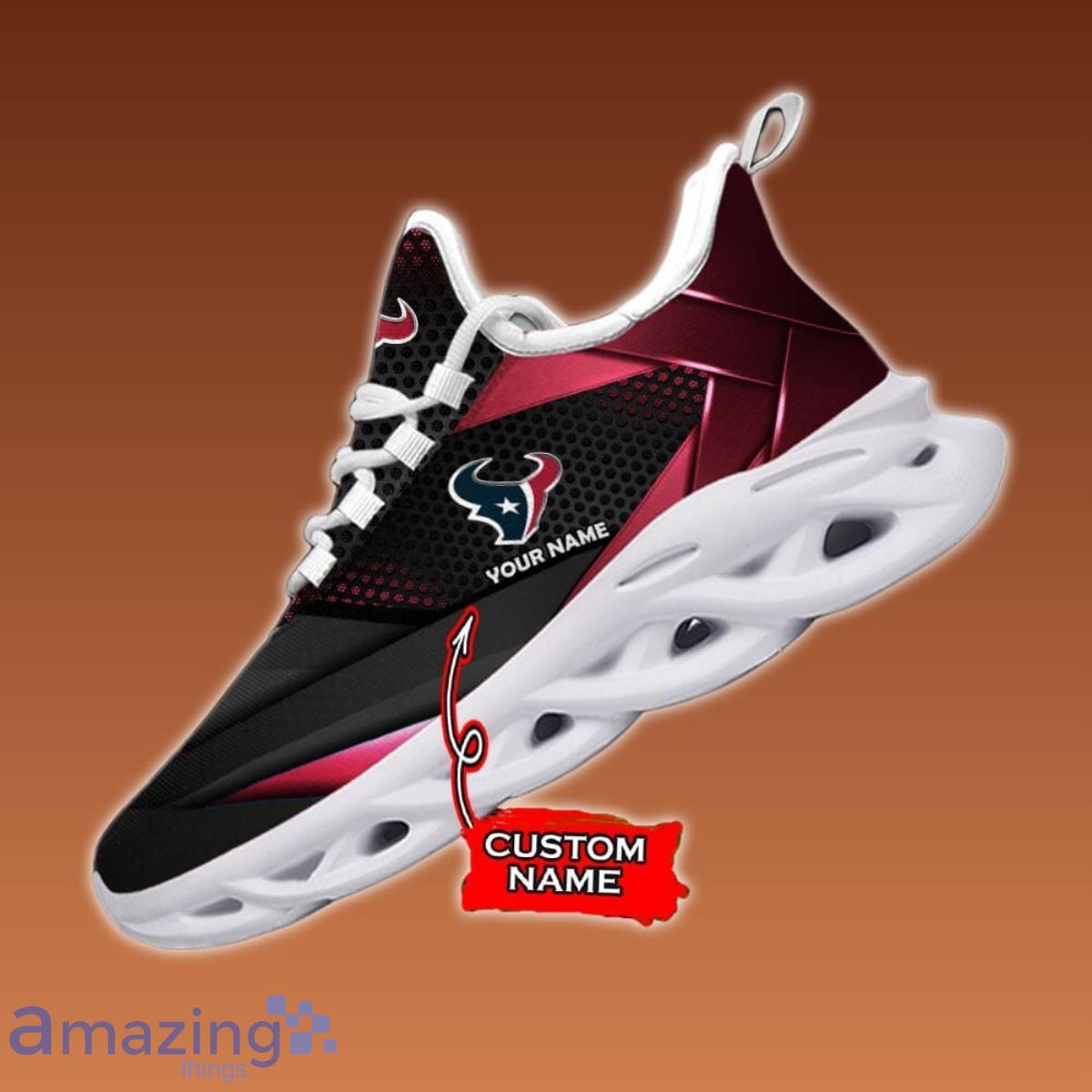Custom Name Houston Texans Max Soul Shoes Unique Gift image Custom Name Houston Texans Max Soul Shoes Unique Gift Product Photo 1