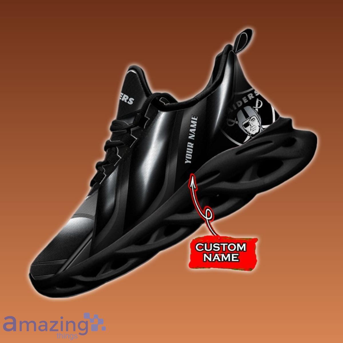 Custom Name Las Vegas Raiders Max Soul Shoes Style Gift For Men And Women image Custom Name Las Vegas Raiders Max Soul Shoes Style Gift For Men And Women Product Photo 2