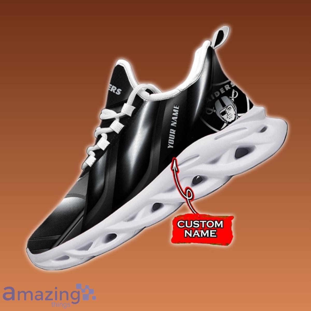 Custom Name Las Vegas Raiders Max Soul Shoes Style Gift For Men And Women image Custom Name Las Vegas Raiders Max Soul Shoes Style Gift For Men And Women Product Photo 1