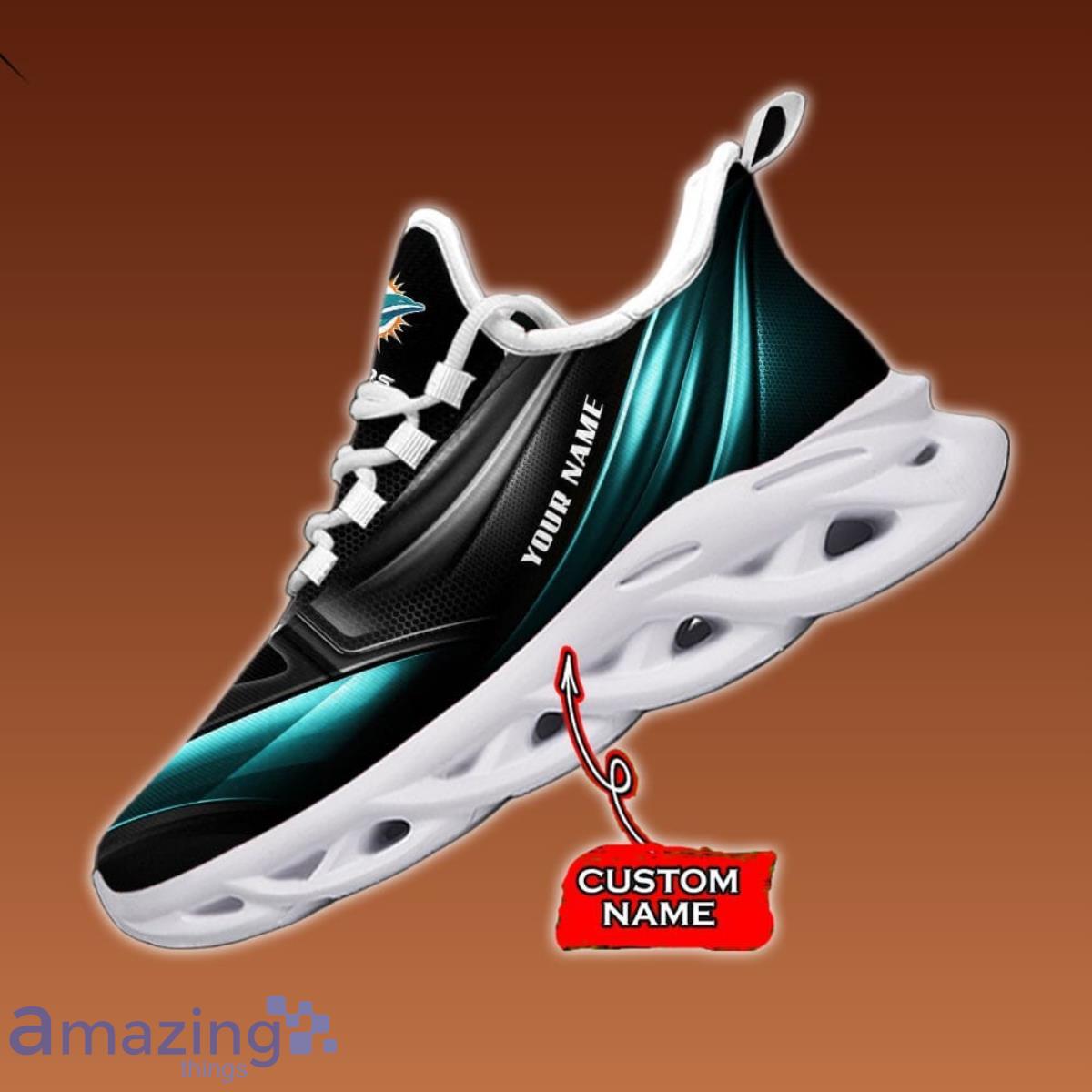 Custom Name Miami Dolphins Max Soul Shoes Impressive Gift For Men Women Product Photo 1