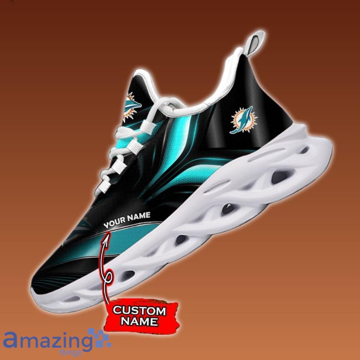 Custom Name Miami Dolphins Max Soul Shoes Style Gift image Custom Name Miami Dolphins Max Soul Shoes Style Gift Product Photo 1
