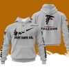 Custom Name NFL Atlanta Falcons Just Hate Us Grey Hoodie 3D Printed Classic Style