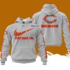 Custom Name NFL Chicago Bears Just Hate Us Grey Hoodie 3D Printed Classic Style