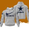 Custom Name NFL Dallas Cowboys Just Hate Us Grey Hoodie 3D Printed Classic Style