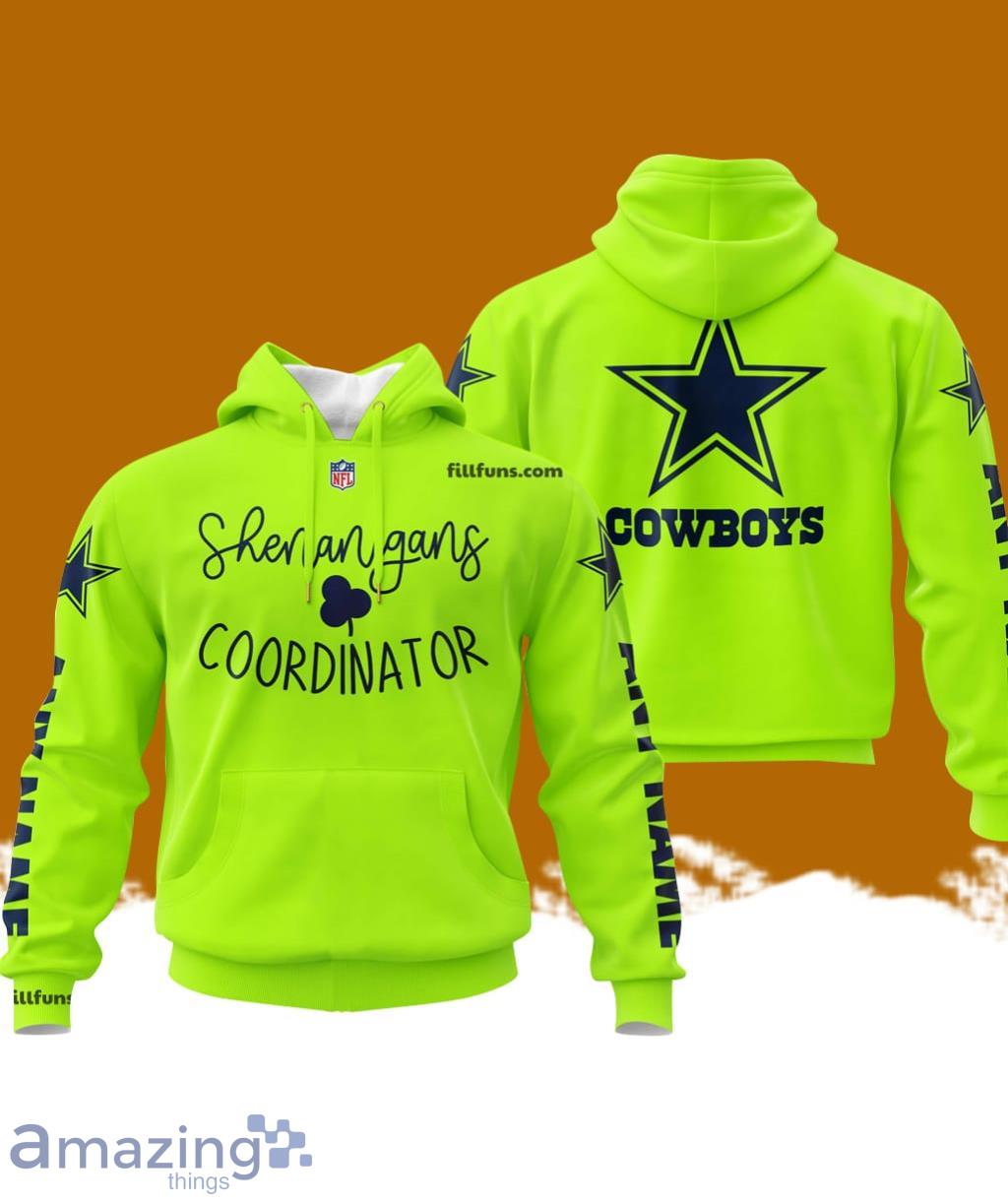 Custom Name NFL Dallas Cowboys Shenanigans Coordinator Hoodie 3D Printed Classic Style image Custom Name NFL Dallas Cowboys Shenanigans Coordinator Hoodie 3D Printed Classic Style Product Photo 1