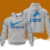Custom Name NFL Detroit Lions Just Hate Us Grey Hoodie 3D Printed Classic Style