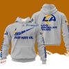 Custom Name NFL Los Angeles Rams Just Hate Us Grey Hoodie 3D Printed Classic Style