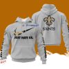 Custom Name NFL New Orleans Saints Just Hate Us Grey Hoodie 3D Printed Classic Style