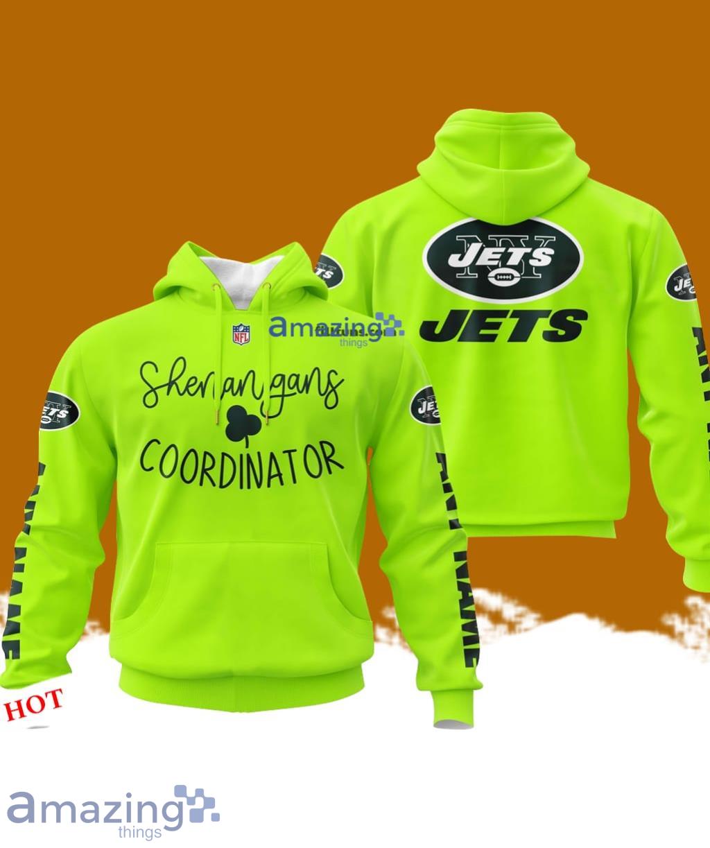 Custom Name NFL New York Jets Shenanigans Coordinator Hoodie 3D Printed Classic Style image Custom Name NFL New York Jets Shenanigans Coordinator Hoodie 3D Printed Classic Style Product Photo 1