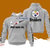 Custom Name NFL Pittsburgh Steelers Just Hate Us Grey Hoodie 3D Printed Classic Style