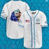Custom Name Vintage White USA Flag Busch Latte Baseball Jersey Shirt Best Gift For Men And Women