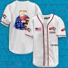 Custom Name Vintage White USA Flag National Bohemian Baseball Jersey Shirt Best Gift