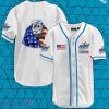 Custom Name Vintage White USA Flag Natural Ice Baseball Jersey Shirt Best Gift